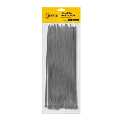 AMARRA PLASTICA UDUKE NEGRA 4.8X250MM (25 CM) (100 UNDS) (HT70037)