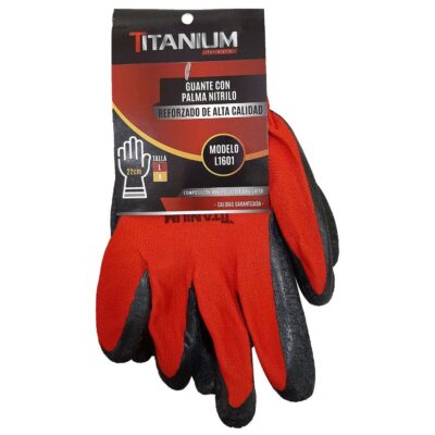 GUANTE NITRILO REFORZADO IMPERMEABLE TALLA 9-L (FSI13) (NORMA ANSI)