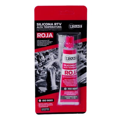 SILICONA UDUKE 50 ML RTV ROJA ALTA TEMPERATURA AUTOMOTRIZ (HT80123)