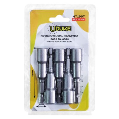 PUNTA EXTENSION MAGNETICA PARA TALADRO 5/16 UDUKE X 5PCS (8X65MM) (HT1007)