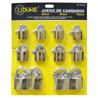 CANDADO CARTON UDUKE DORADO 30-40-50 (HT40165)