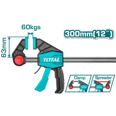 PRENSA SARGENTO DE BARRA 63X300 MM 12 INDUSTRIAL TOTAL (THT1340602)