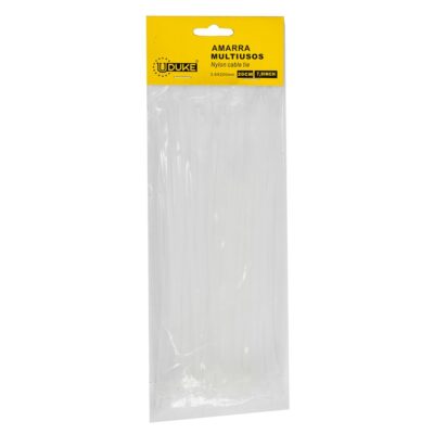 AMARRA PLASTICA UDUKE BLANCA 3.6X200MM (20 CM) (100 UNDS) (HT70021)