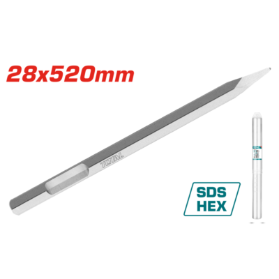 CINCEL PUNTA SDS HEXAGONAL 28 X 520 MM SUPER TOTAL (TAC15342811)