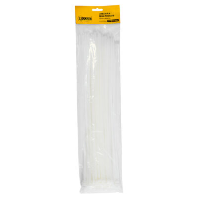 AMARRA PLASTICA UDUKE BLANCA 4.8X400MM (40 CM) (100 UNDS) (HT70028)