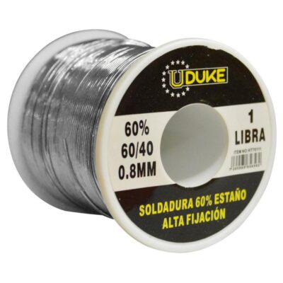 SOLDADURA ESTANO UDUKE 1LB 60-40 (60% ESTANO) (40% PLOMO) (0.8MM) (HT70111)