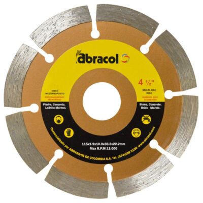 DISCO DIAMANTADO SEGMENTADO ABRACOL 4 1/2 (CLAVE 5502 (SEDIDCH00048