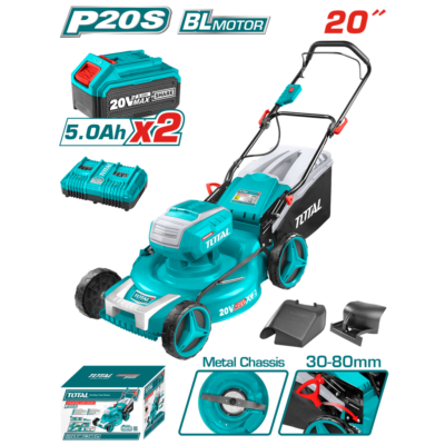 CORTADORA DE CESPED 40V INCLUYE 2 BATERIAS DE 5Ah, 1 CARGADOR Y 3 ACCESORIOS TOTAL (UTLMLI20202)