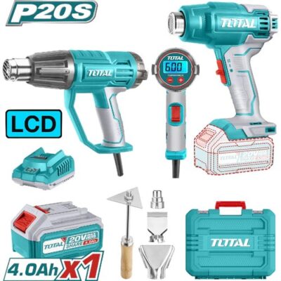 COMBO X 2 PISTOLA DE CALOR INCLUYE 4 ACEESORIOS, 1 BATERIA Y CARGADOR TOTAL (UTOSLI240201)