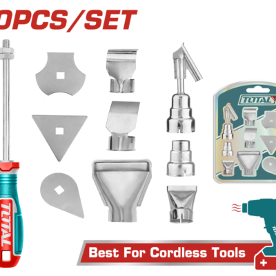 KIT DE ACCESORIOS PARA PISTOLA DE CALOR X 10 PZS INDUSTRIAL SUPER TOTAL (TBA1011)