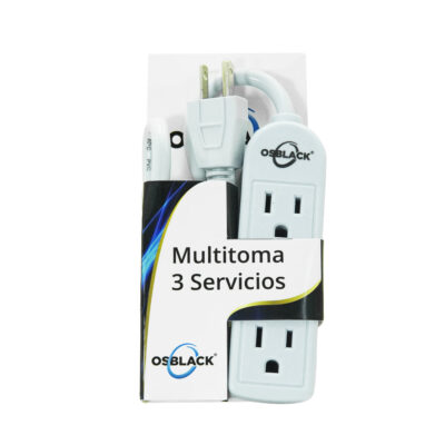 TOMA MULTIPLE ELECTRIC X 3 SALIDAS 60CM CABLE (U63-1)