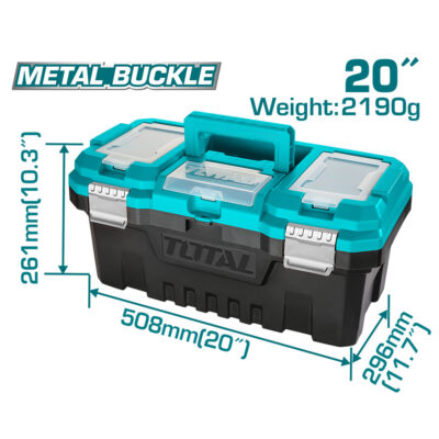 CAJA HERRAMIENTA 20 PLASTICA CIERRE METALICO TOTAL (TPBX0202)