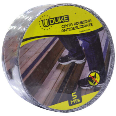 CINTA ADHESIVA ANTIDESLIZANTE 2″ X 5 MTS NEGRA UDUKE (HT90182)