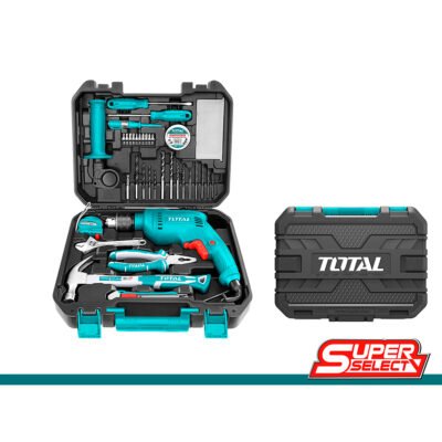 TALADRO PERCUTOR 1/2 680W V/VARIABLE CON ESTUCHE PLASTICO INCLUYE 115PZS SUPER SELECT TOTAL (UTHKTHP1152)