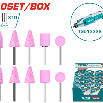 ACCESORIOS DE PIEDRA PARA MOTO TOOL MINI 10 PZS TOTAL (TAKB1012)