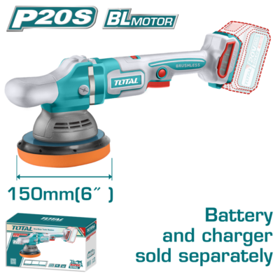 POLICHADORA INALAMBRICA 6″ 20V BATERIA Y CARGADOR NO INCLUIDO V/VARIABLE INDUSTRIAL SUPER TOTAL (TAPLI2015)