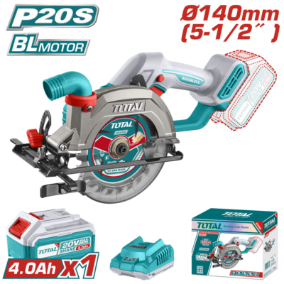 SIERRA CIRCULAR INALAMBRICA 5-1/2 INCLUYE BATERIA 4.0AH Y CARGADOR INDUSTRIAL SUPER TOTAL (UTSLI14021)