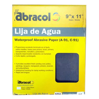 LIJA ABRACOL MICRO FINA GRANO 1500 ( LIJADO EN AGUA (RPHLC0915000)