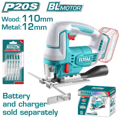 CALADORA INALAMBRICA 20V + 5 SIERRA SABLE BATERIA Y CARGADOR NO INCLUIDO INDUSTRIAL SUPER TOTAL (TJSLI1008)