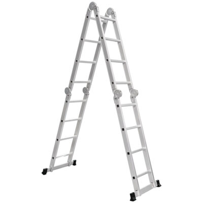 ESCALERA MULTIPOSICIONES 16 PELDAÑOS UDUKE CON PLATAFORMA (4.8MTRS)(150KLS)(HT3165)