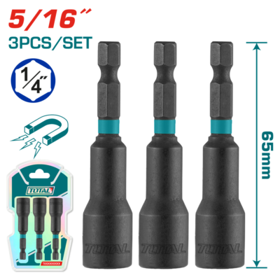 COPA TORNILLO 5/16″ IMANTADA JUEGO X 3 PZS INDUSTRIAL SUPER TOTAL (UTAC270831)