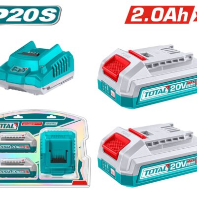 KIT DE 2 BATERIAS 2.0AH + CARGADOR DE 20V INDUSTRIAL TOTAL (UTFBCPK2212)