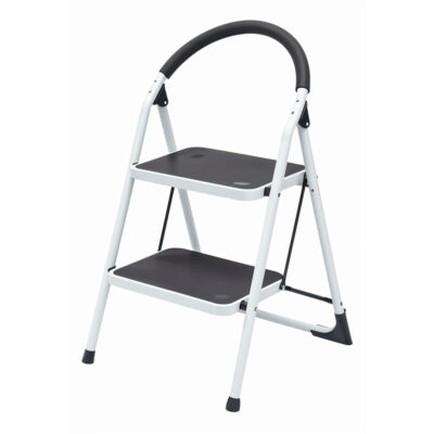 ESCALERA PLEGABLE TUBULAR METALICA 2 PELDANOS UDUKE (HT1322)