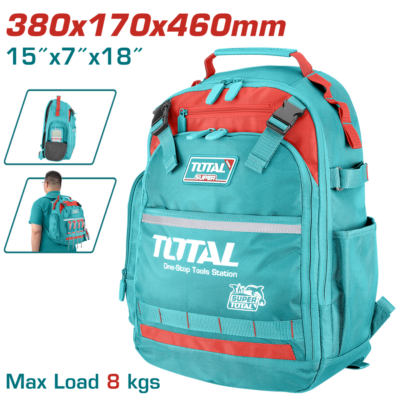 MALETIN PORTA HERRAMIENTA INDUSTRIAL CAPACIDAD MAXIMA 8 KG INDUSTRIAL SUPER TOTAL (THBP02025)