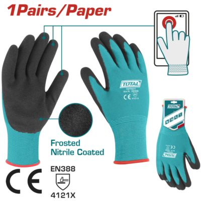 GUANTE DE NITRILO ESMERILADO XL SUPER TOTAL (TSPTG01)