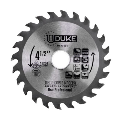 DISCO MADERA UDUKE PROFESIONAL (4 1/2X24) DMA116 (HT30595)