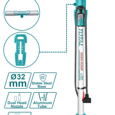 INFLADOR DE PIE 160PSI CON SOPORTE SUPER TOTAL (TMPP3201)