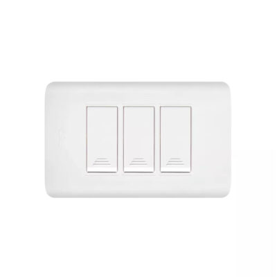 LINEA AVE BLANCA INCRUSTRAR SWICHE TRIPLE (15013)