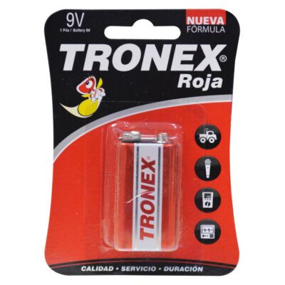 PILA TRONEX 9V (CUADRADA) (GP1604GLF2U1)TR9VRB1(BLISTER)