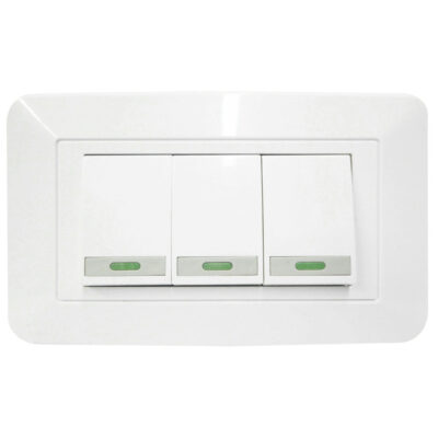 LINEA BK BLANCA INCRUSTAR SWICHE TRIPLE CONMUTABLE 110-220 (118Z-03 -3WAY) (RETIE-FL)(HT20337)