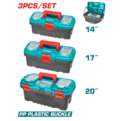 SET DE 3 CAJA HERRAMIENTA 14″, 17″ y 20″ TOTAL (TPBXK0031)