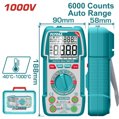 TESTER DIGITAL 1000V INDUSTRIAL SUPER TOTAL (TMT5310004)