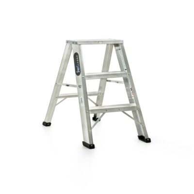 ESCALERA DE ALUMINIO 2 PELDANO 3 PASOS T-1 INDUSTRIAL CAP 180 KILOS (HT1312N)