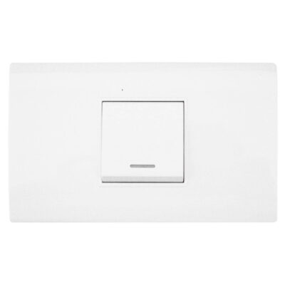 LINEA BK PLUS BLANCA INCRUSTAR SWICHE SENCILLO CONMUTABLE 110-220 (118K-01-3W) (HT20676)