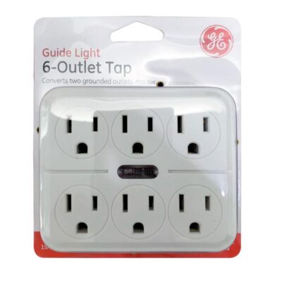 TOMA MULTIPLE X 6 PARA TOMA DOBLE GENERAL ELECTRIC 15A / 1875W (GE14470)