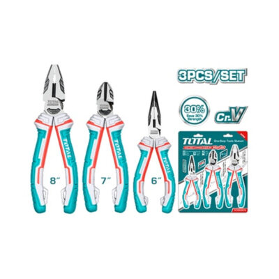JUEGO DE ALICATES X 3 PZS INDUSTRIAL (PINZA 6″,CORTAFRIO 7″,ALICATE 8″) TOTAL (THT2K0301S)