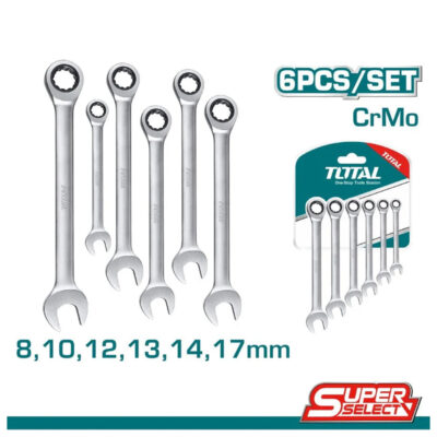 LLAVE MIXTA 8 – 17 MM JUEGO X 6 PZS SUPER SELECT TOTAL (THT102266)