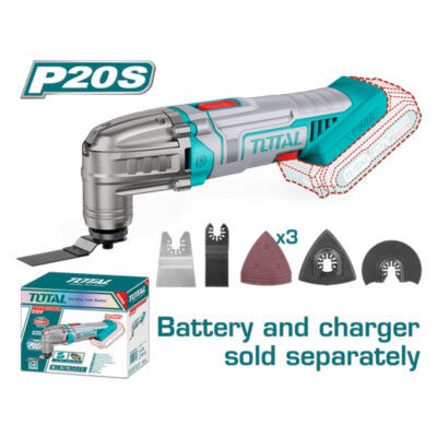 MULTIHERRAMIENTA INALAMBRICA OSCILANTE 20V + ACCESORIOS BATERIA Y CARGADOR NO INCLUIDO TOTAL (TMLI2022)