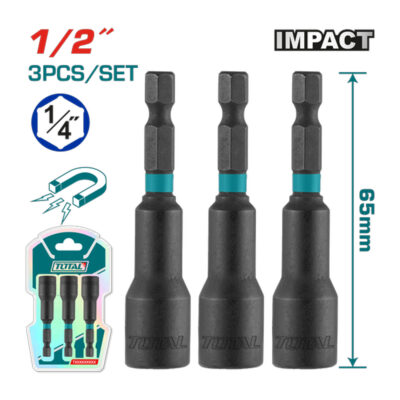 COPA TORNILLO 1/2″ IMANTADA JUEGO X 3 PZS INDUSTRIAL SUPER TOTAL (UTAC271331)