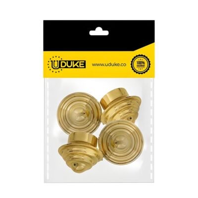 ACCESORIO CORTINERO TERMIINAL DORADO ESCALERA 1/2 PQT X 4 UDUKE