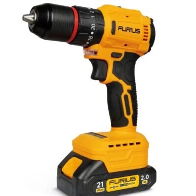 TALADRO INALAMBRICO PERCUTOR BRUSHLESS 1/2″ 45NM INCLUYE BATERIA 21V 2.0AH Y CARGADOR FURIUS (FBD2149K)
