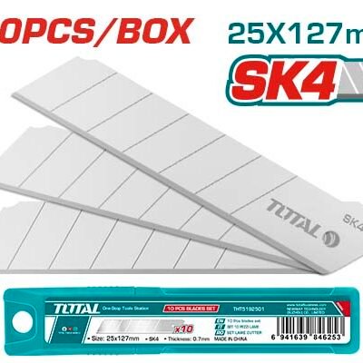 REPUESTO BISTURI 25 X 127 MM JUEGO X 10 UNIDADES INDUSTRIAL TOTAL (THT5192501)